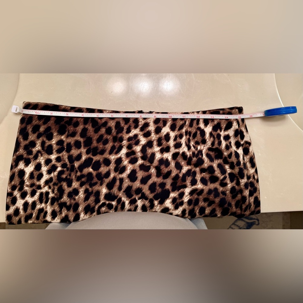 Alfani Brown & Black Leopard Midi Pencil Skirt, Sz 8P - Picture 4 of 7